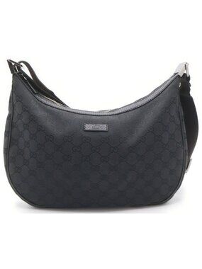 Gucci Crossbody Shoulder Bag GG Canvas Black